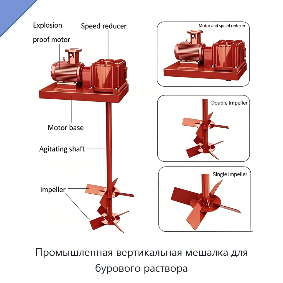 Промышленная вертикальная мешалка для бурового раствора — Нефтепромысловое оборудование