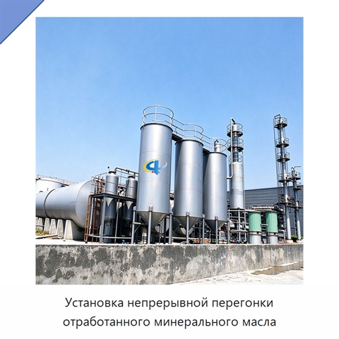Установка непрерывной перегонки отработанного минерального масла
